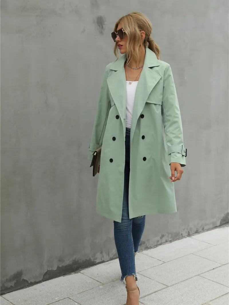 Levoire | Veste Trench Décontractée Double Boutonnage