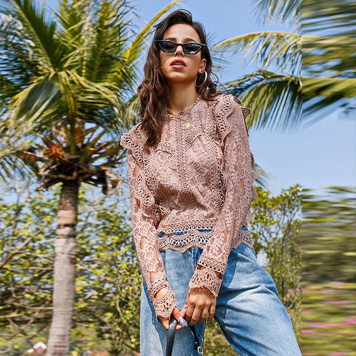 Levoire | Kelly Blouse En Dentelle - Une Blouse D'Été Élégante Pour Femmes. Rosa