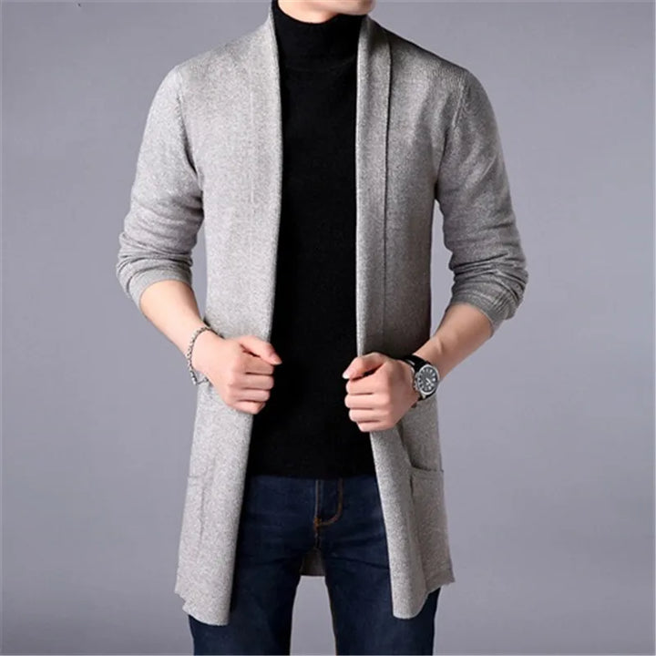 Levoire | Long Cardigan For Men Khaki