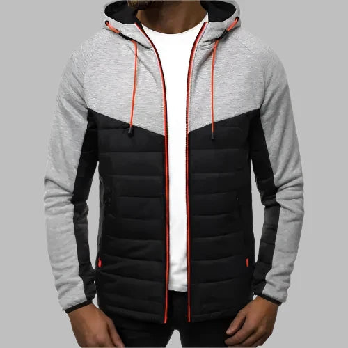 Levoire | Pull Pour Hommes Chaud Avec Capuche Et Fermeture Éclair Gris clair