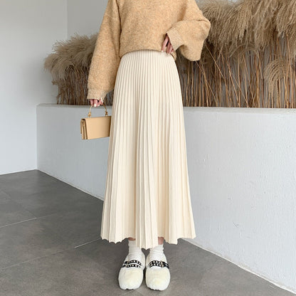 Levoire | Jupe Avec Plis Élégants Pour Femmes Beige Taille unique