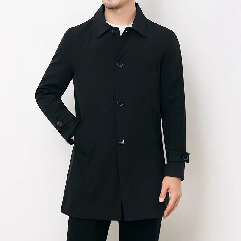 Levoire | Premium Décontracté Long Manteau De Transition Pour Hommes