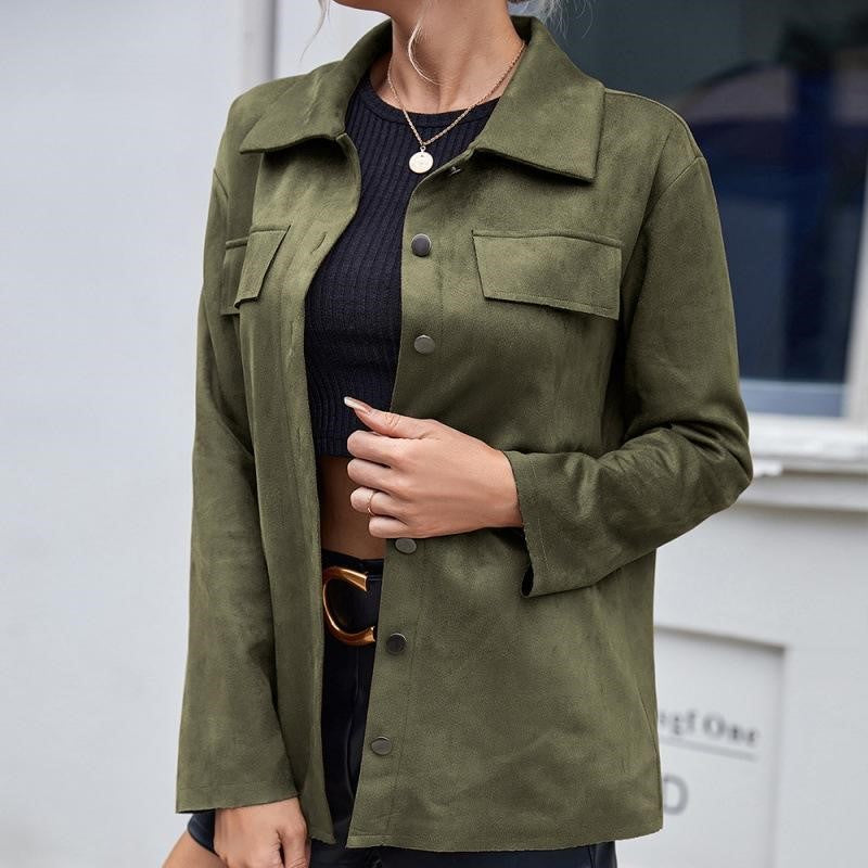 Levoire | Veste Élégante Veste En Cuir Vert