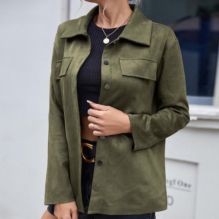Levoire | Veste Élégante Veste En Cuir Vert