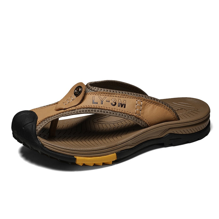 Levoire | Sandales Tongs Lisses Et Confortables Beige