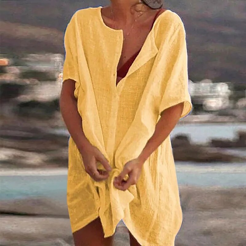 Levoire | Robe D'Été Légère Pour Femmes Jaune