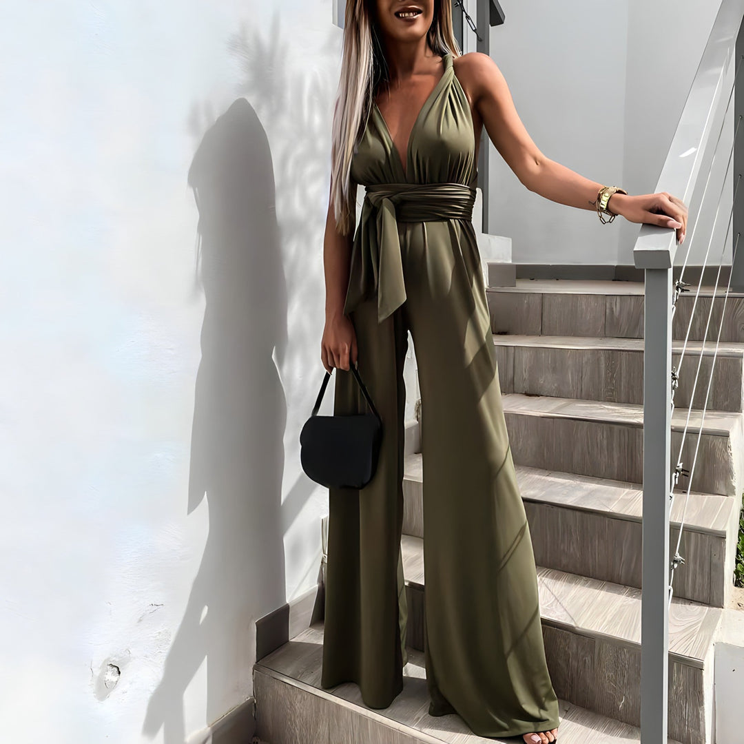 Levoire | Salopette D'Été À Jambes Larges Vert