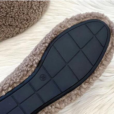 Levoire | Sandales basses à glissière confortables en fourrure