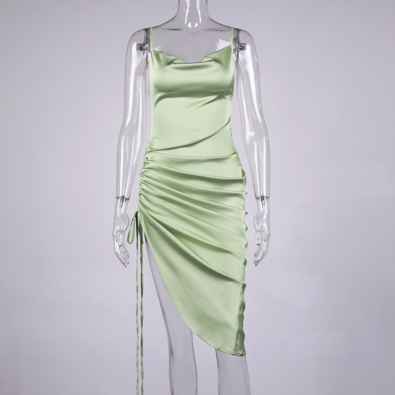 Levoire | Silke Bardot Ruché Corset Midi Robes