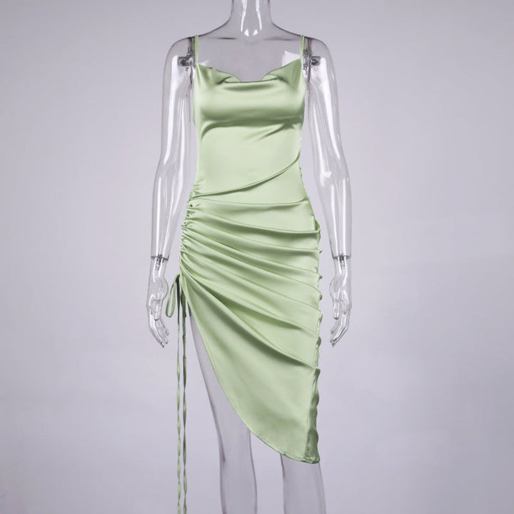 Levoire | Silke Bardot Ruché Corset Midi Robes