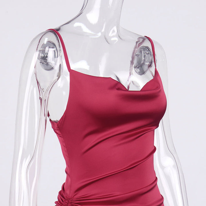 Levoire | Silke Bardot Ruché Corset Midi Robes