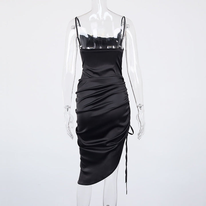 Levoire | Silke Bardot Ruché Corset Midi Robes