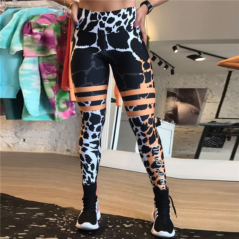 Levoire | Leggings De Sport Imprimé Unique, Modèle Push-Up Et Stretch