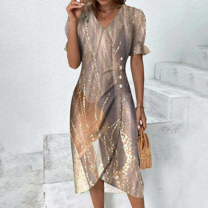 Levoire | Elegant Floral Femme Robes Or