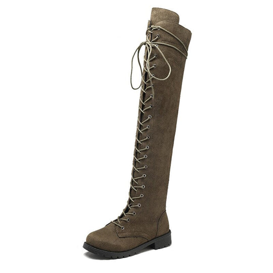 Levoire | Bottes Hautes Lisses Zippées Vert