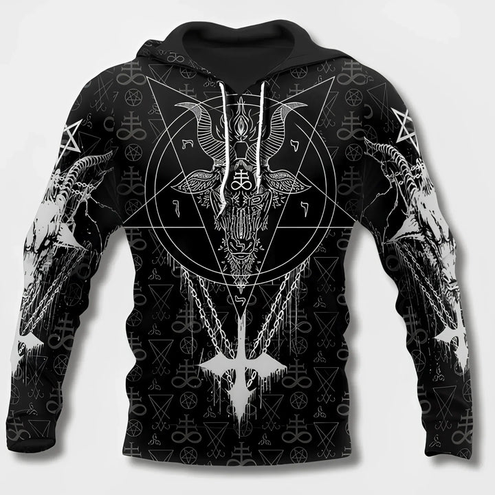 Levoire | Sweat À Capuche Inspiré Par Les Vikings Pour Hommes Minuit