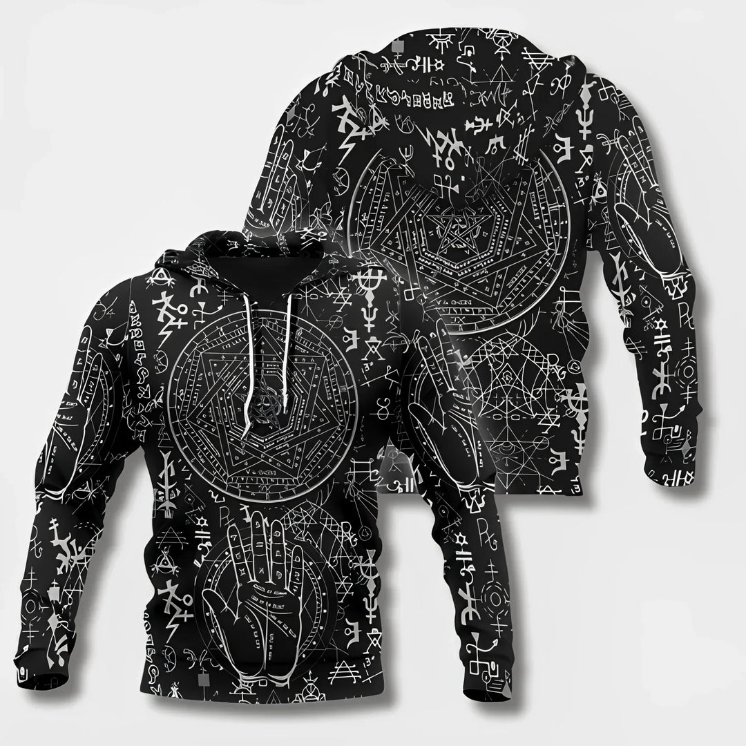 Levoire | Sweat À Capuche Inspiré Par Les Vikings Pour Hommes Graphite