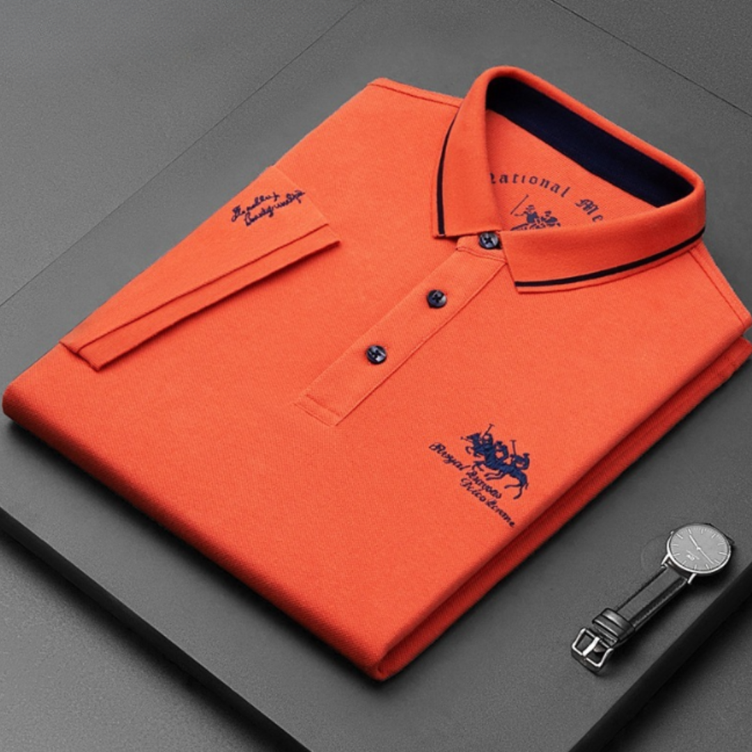 Levoire | Polo Shirt Pour Hommes Pour Un Look Décontracté Orange