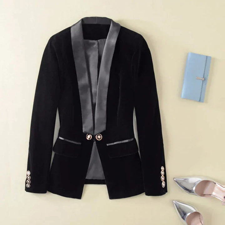 Levoire | Blazer En Velours Élégant Pour Femmes Noir
