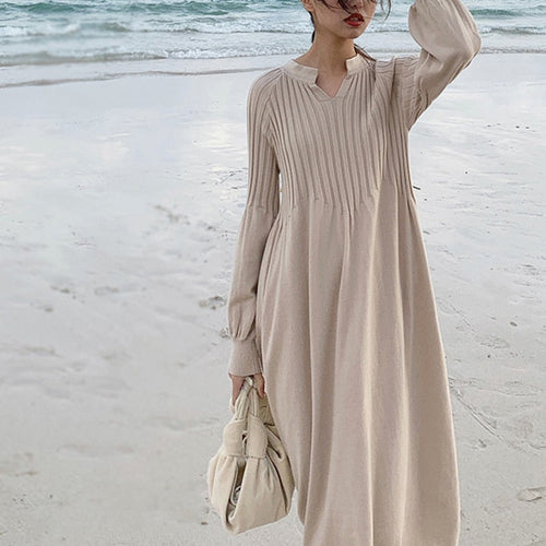 Levoire | ROBE TRICOT FEMME COL EN V