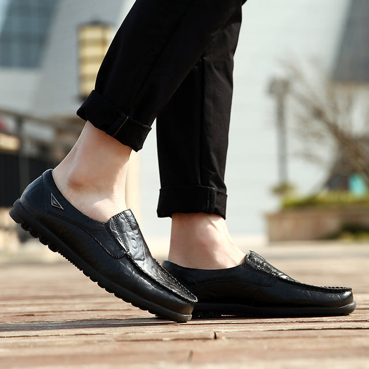 Levoire | Sandales En Cuir Pu Modernes Pour Hommes Noir