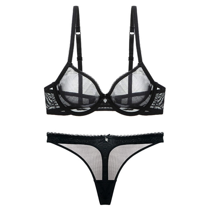 Levoire | Ensemble De Lingerie Transparent Noir