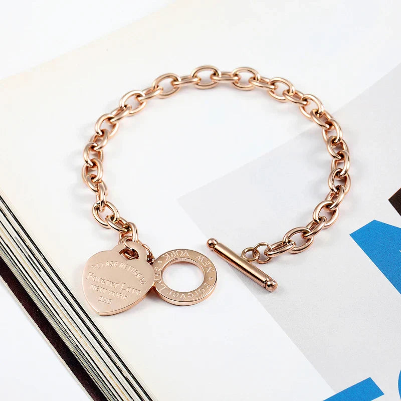 Levoire | Bracelet Cœur Forever Love Or rose