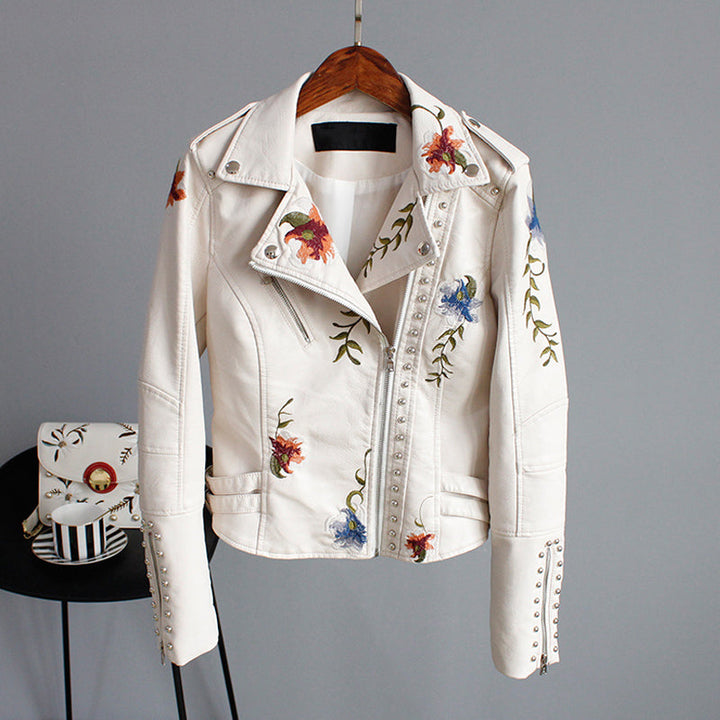 Levoire | Veste En Cuir Pour Femmes Crème