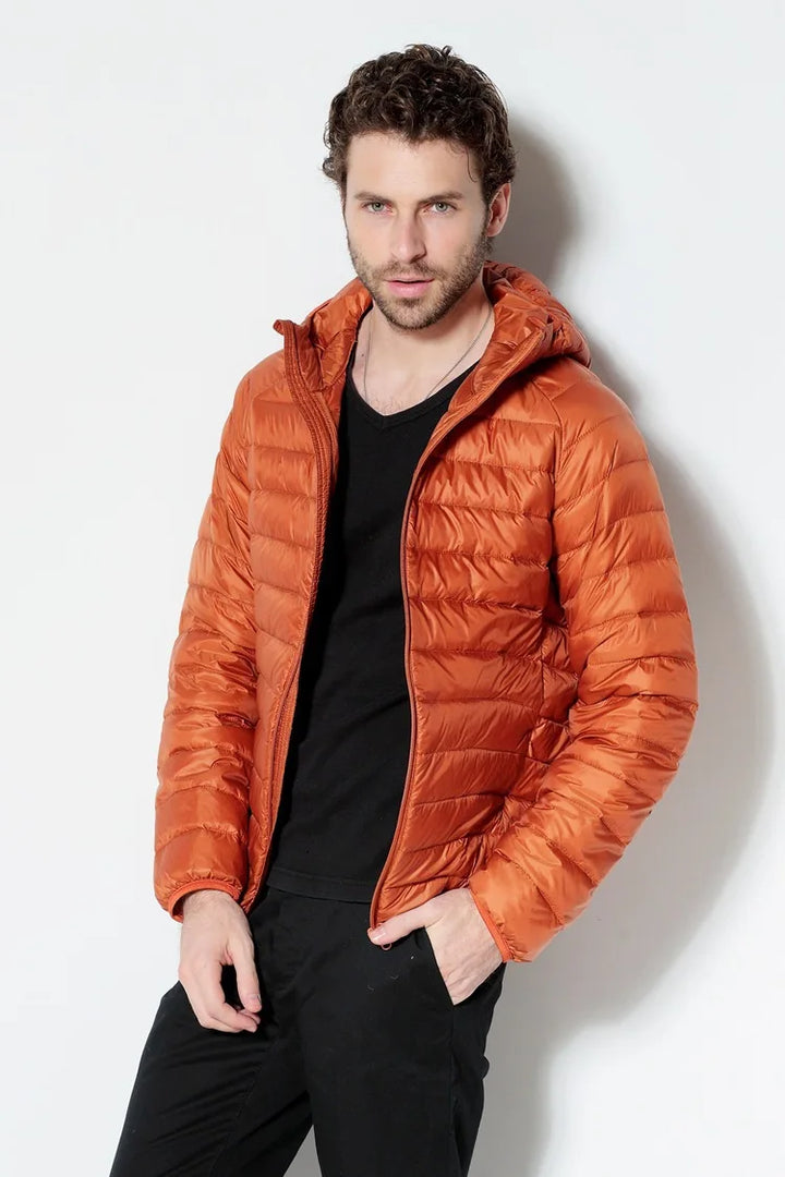 Levoire | Très Légère, Veste De Transition Matelassée Pour Hommes Orange