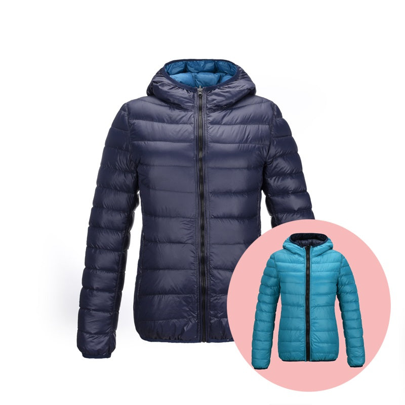 Levoire | Veste Légère En Duvet Pour Femmes | Hiver Bleu & Navy