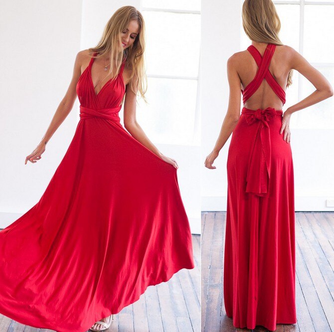 Levoire | Robe élégante en plusieurs couleurs Rouge