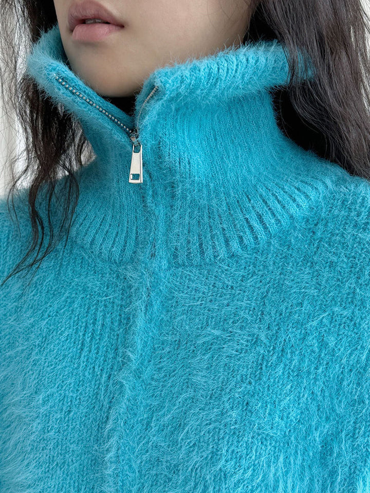 Levoire | Pull En Peluche Avec Fermeture Éclair