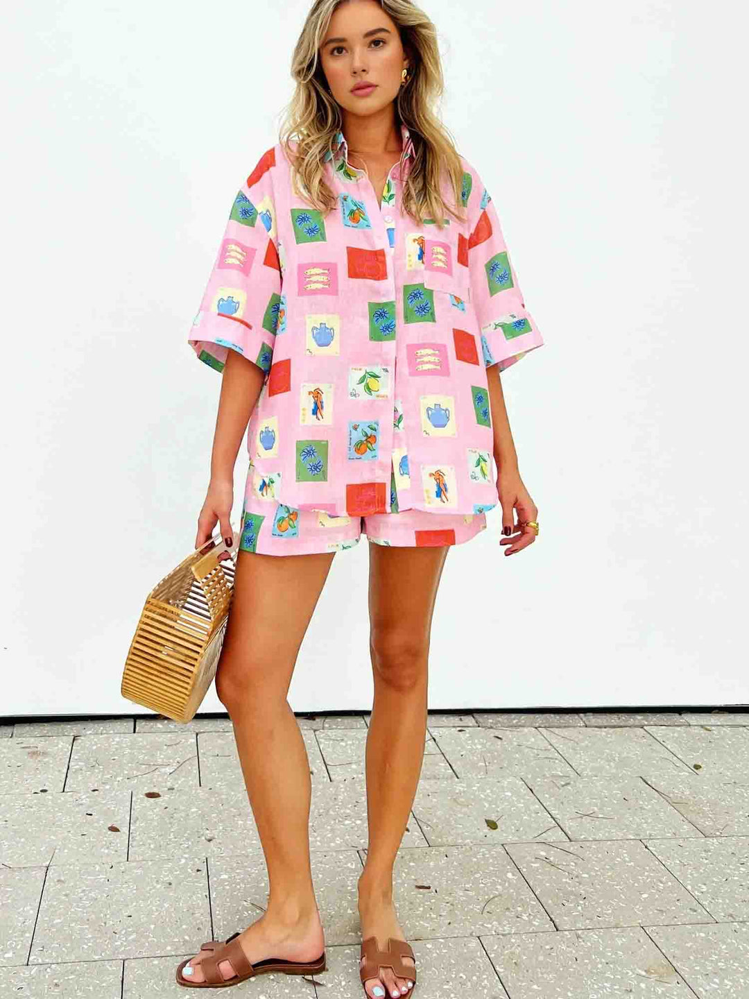 Levoire | Ensemble Polo Imprimé Et Shorts