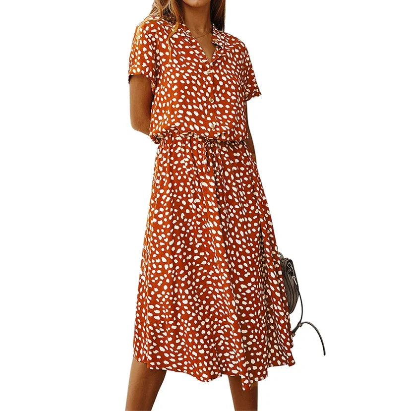 Levoire | Robe Midi Bohème Léopard