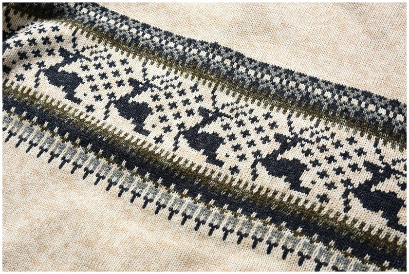 Levoire | Noël Pull Tricoté Avec Fermeture Éclair