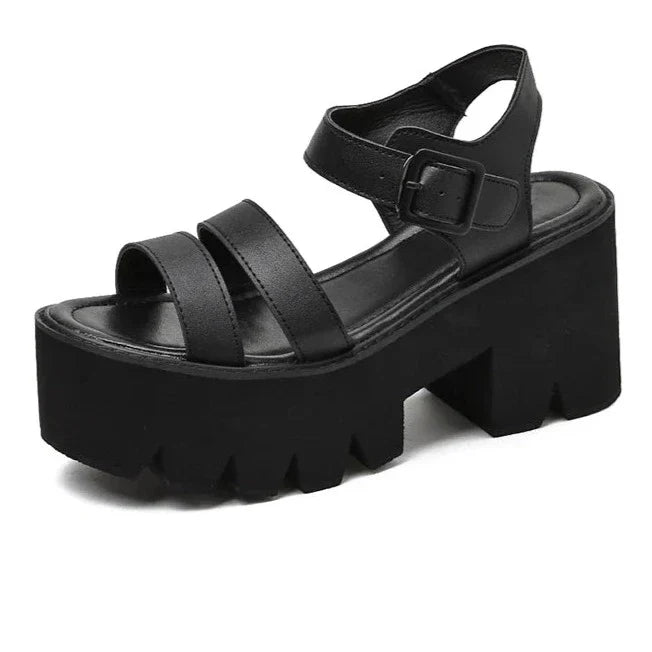 Levoire | Sandales Chunky À Plateforme Noires