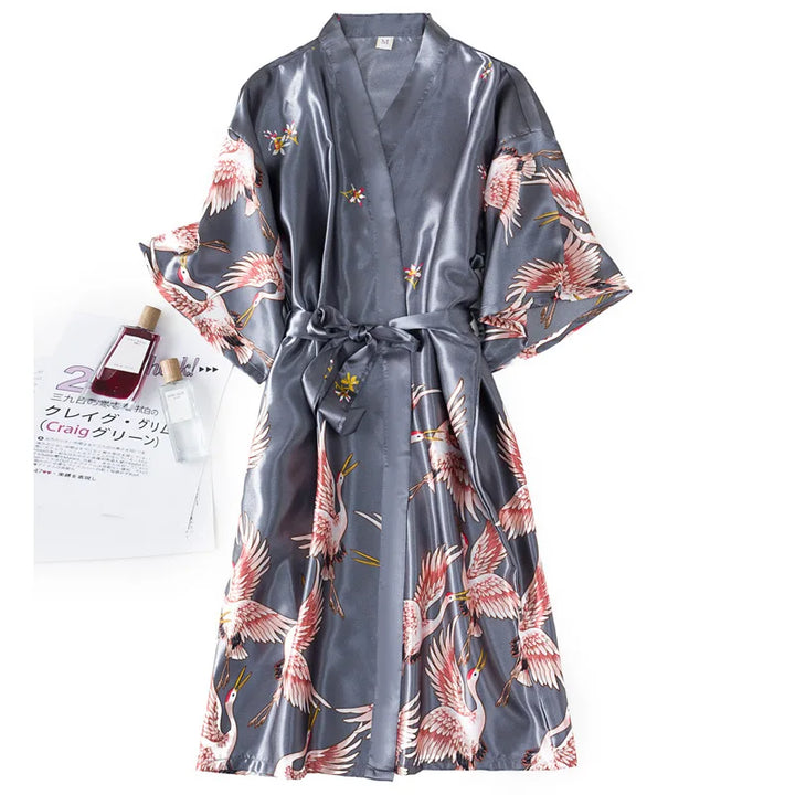 Levoire | Peignoir En Satin Gris