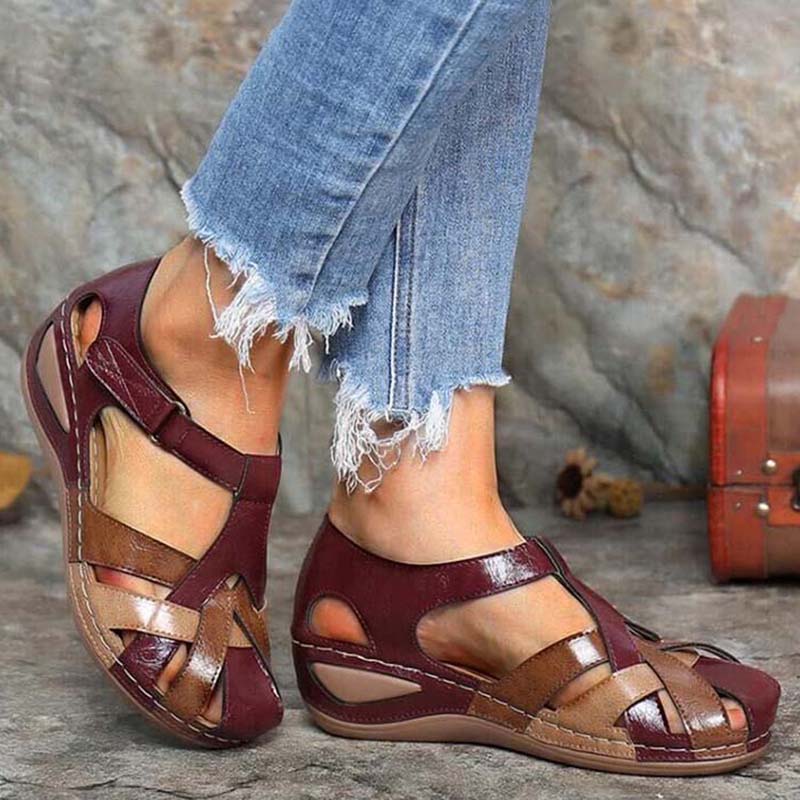 Levoire | Sandales Pour Femmes Avec Boucle Et Semelle Ergonomique Rot