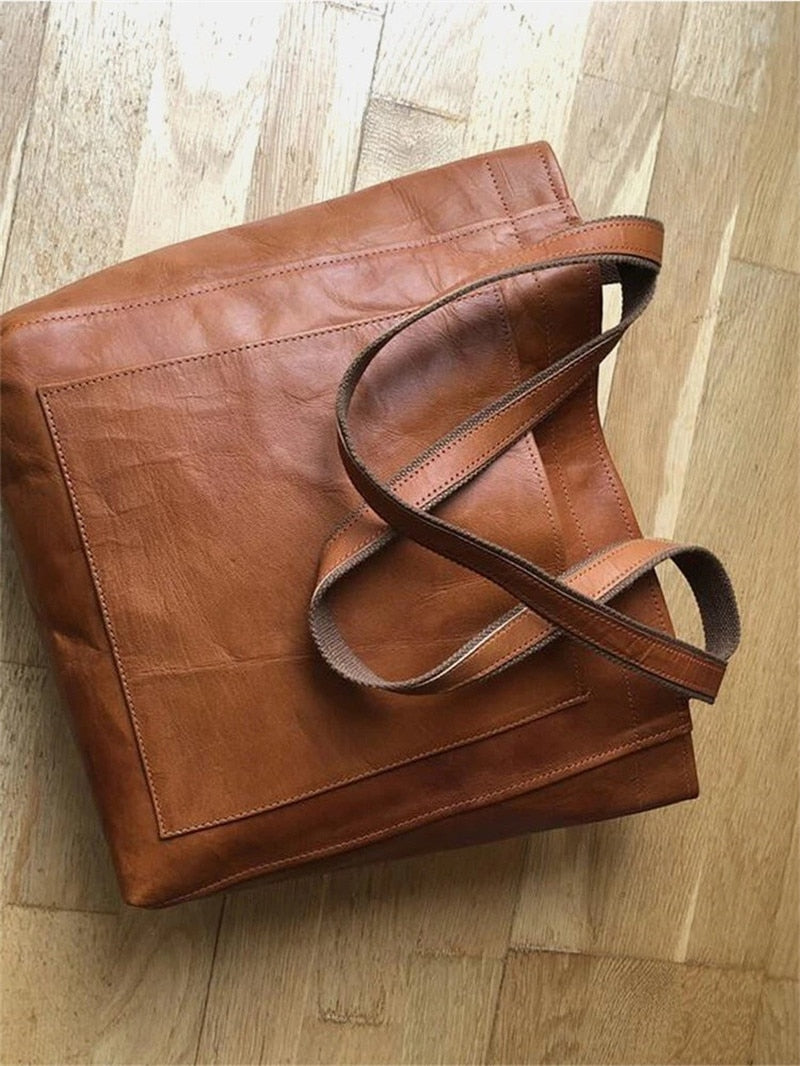 Levoire | Sac À Provisions En Cuir Vintage Pour Femmes