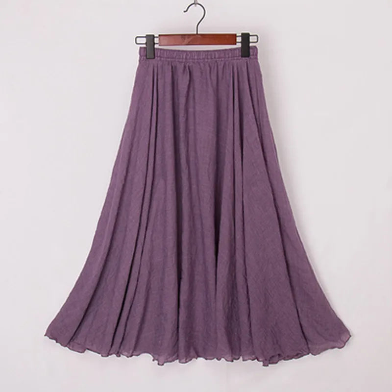Levoire | Rentokas Coton Maxi Jupe Lavande Une taille