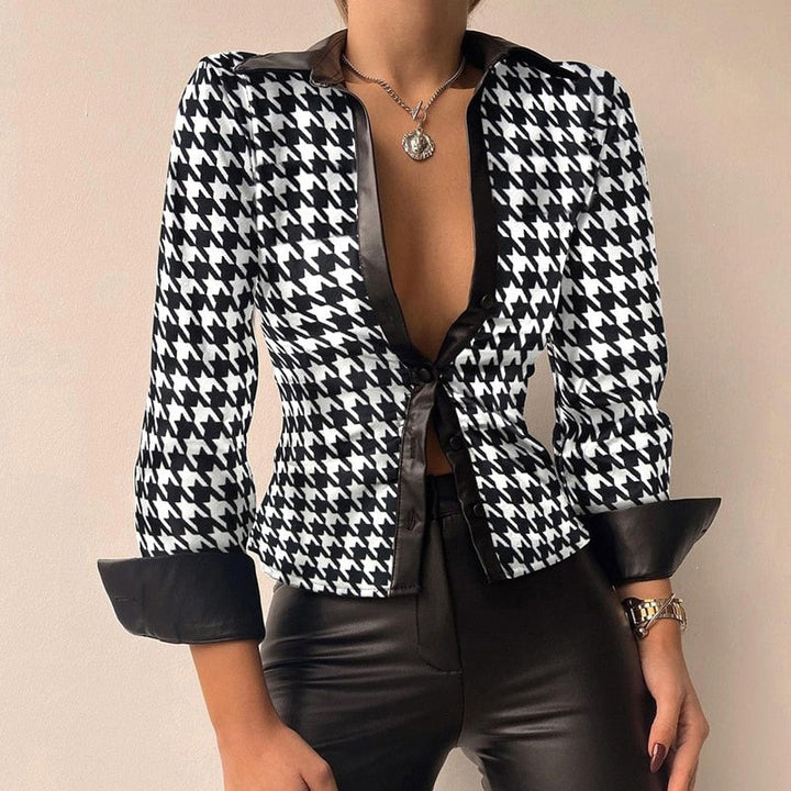 Levoire | Blouse De Luxe Pour Femmes Coupe Flatteuse Noir-Blanc