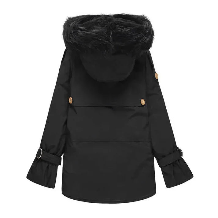 Levoire | Veste Fausse Fourrure Manches Longues Avec Capuche