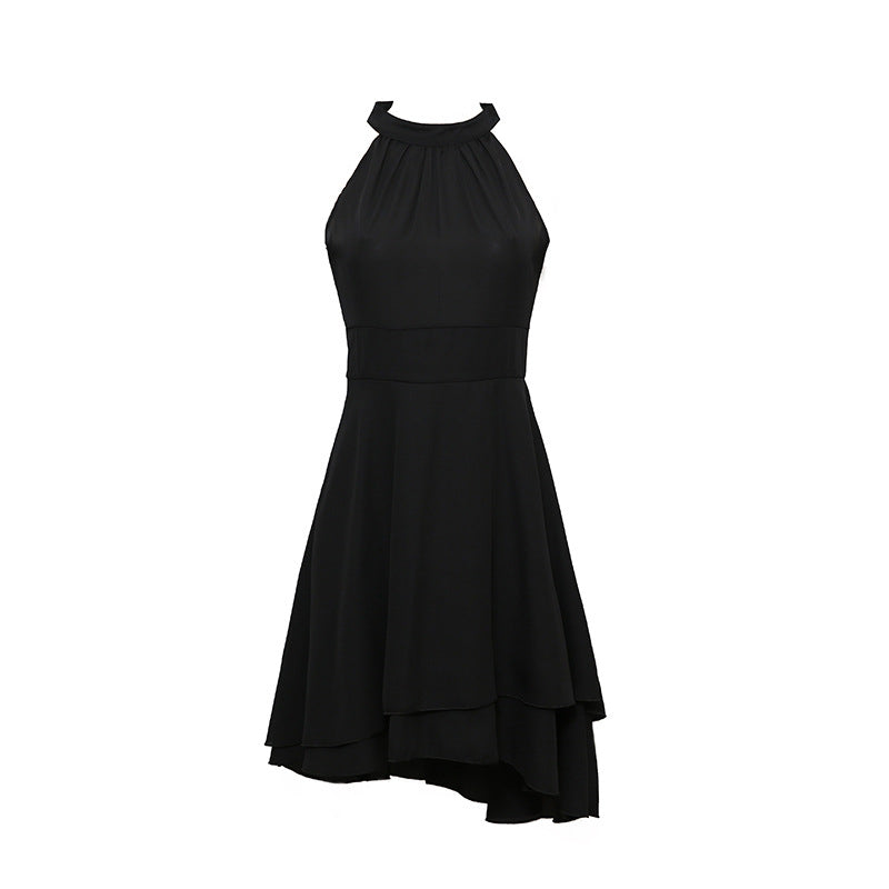 Levoire | Robe D'Été À Bretelles Taille Haute Sans Manches En Chiffon Midi Superposée Ajustement Slim