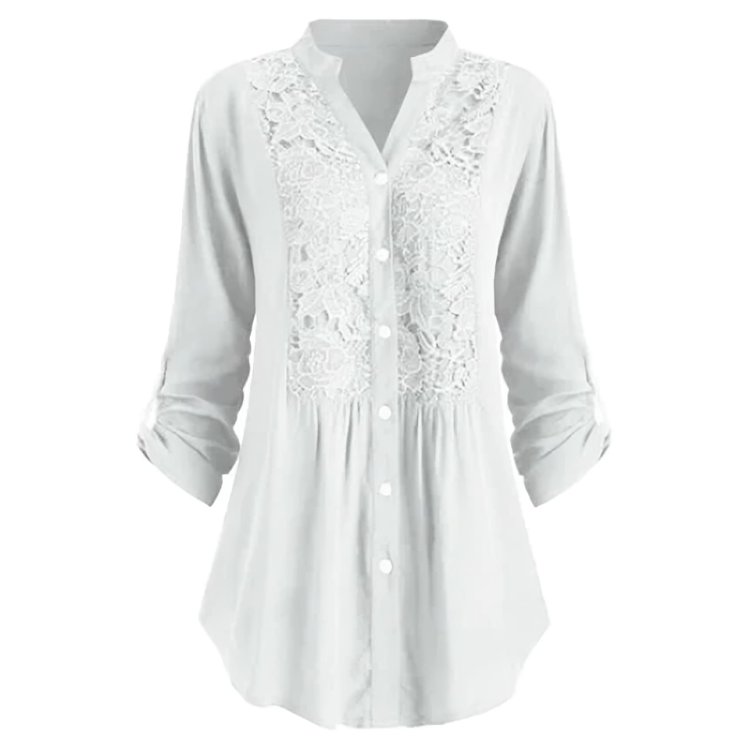 Levoire | Longue Blouse À Manches Bouffantes Blanc
