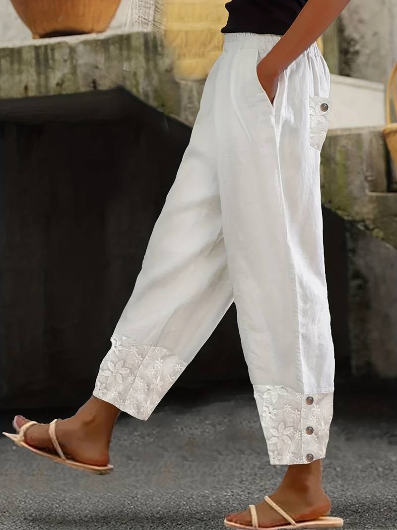 Levoire | Pantalon De Loisirs Contrasté Pour L'Été Blanc