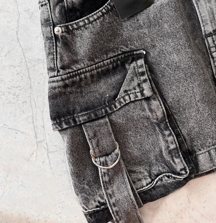 Levoire | A-Ligne Jupe En Denim De Couleur Unie