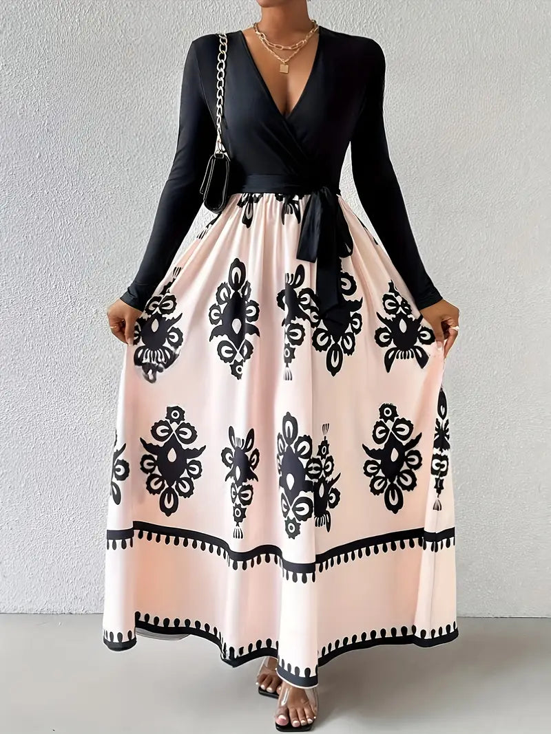 Levoire | Robe Élégante Avec Motif Géométrique Pour Femmes