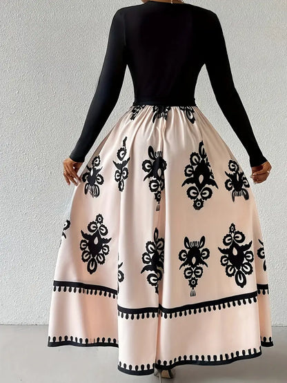 Levoire | Robe Élégante Avec Motif Géométrique Pour Femmes