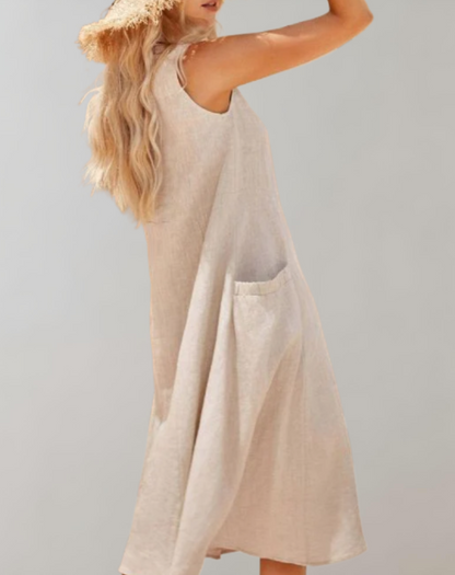 Levoire | Robe D'Été Décontractée Pour Femmes Avec Poches En Matériau Léger