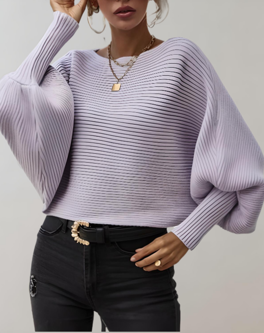 Levoire | Pull Avec Manches Bouffantes Et Coupe Cintrée Pull violet